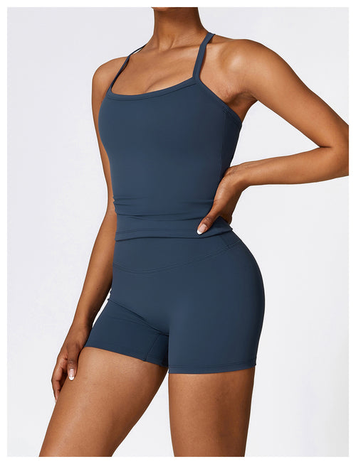 Brushed Back Yoga Tank Top Quick Dry Fitness Top Outer Wear Running Sports Tank Top Female