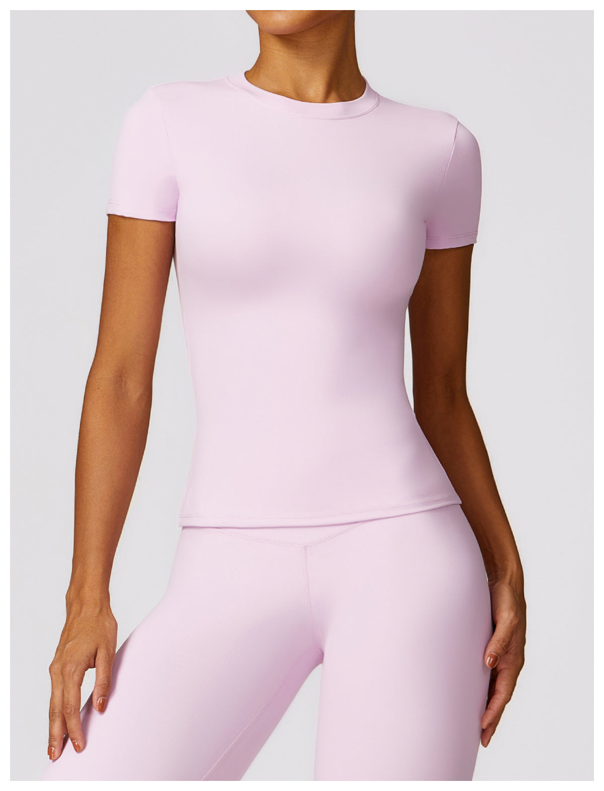 Spring t-shirt quick-drying yoga wear short-sleeved fitness tops outdoor running sports short-sleeved female