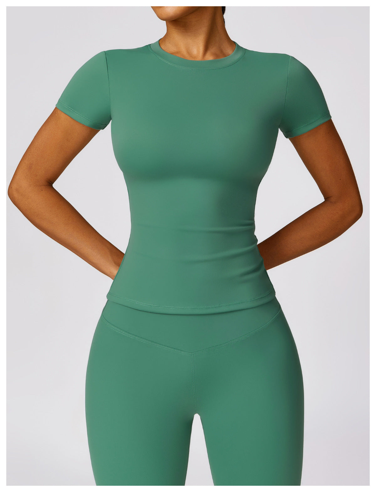 Spring t-shirt quick-drying yoga wear short-sleeved fitness tops outdoor running sports short-sleeved female
