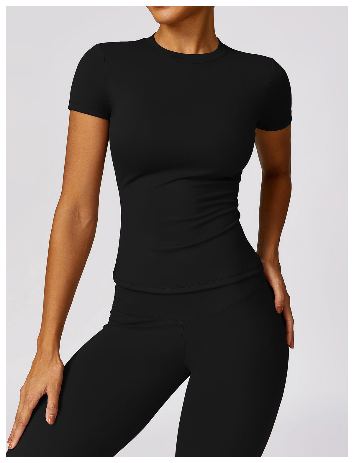Spring t-shirt quick-drying yoga wear short-sleeved fitness tops outdoor running sports short-sleeved female
