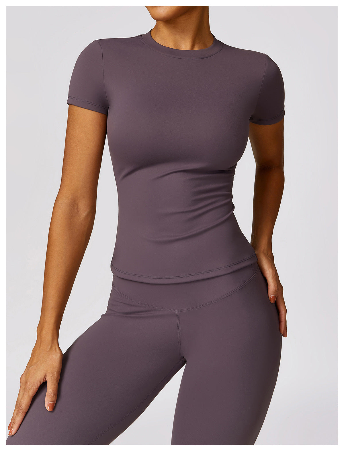Spring t-shirt quick-drying yoga wear short-sleeved fitness tops outdoor running sports short-sleeved female