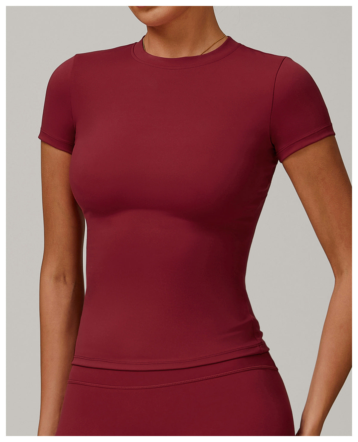 Spring t-shirt quick-drying yoga wear short-sleeved fitness tops outdoor running sports short-sleeved female