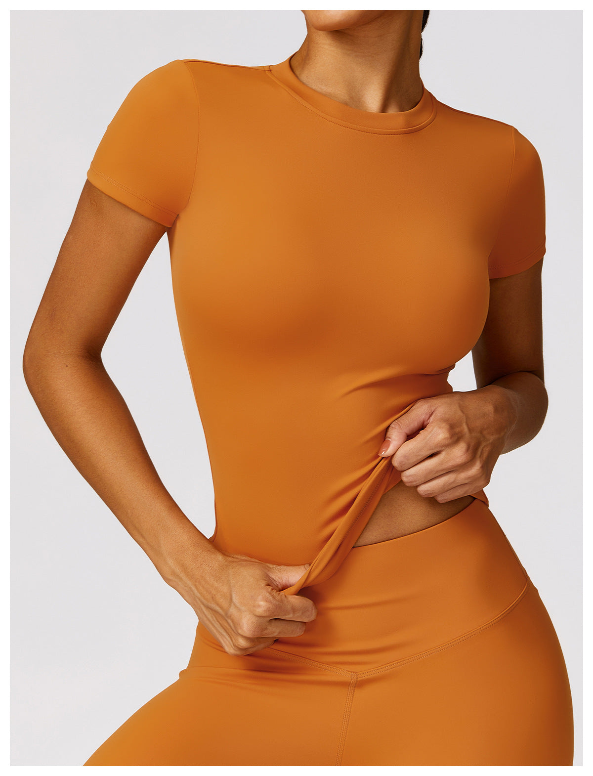 Spring t-shirt quick-drying yoga wear short-sleeved fitness tops outdoor running sports short-sleeved female