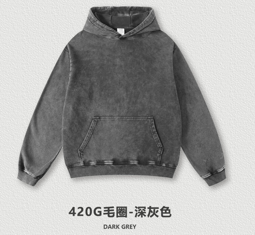 Men's 2025 fall and winter tide loose sweater men's American style do old batik couples wear heavyweight men's sweater